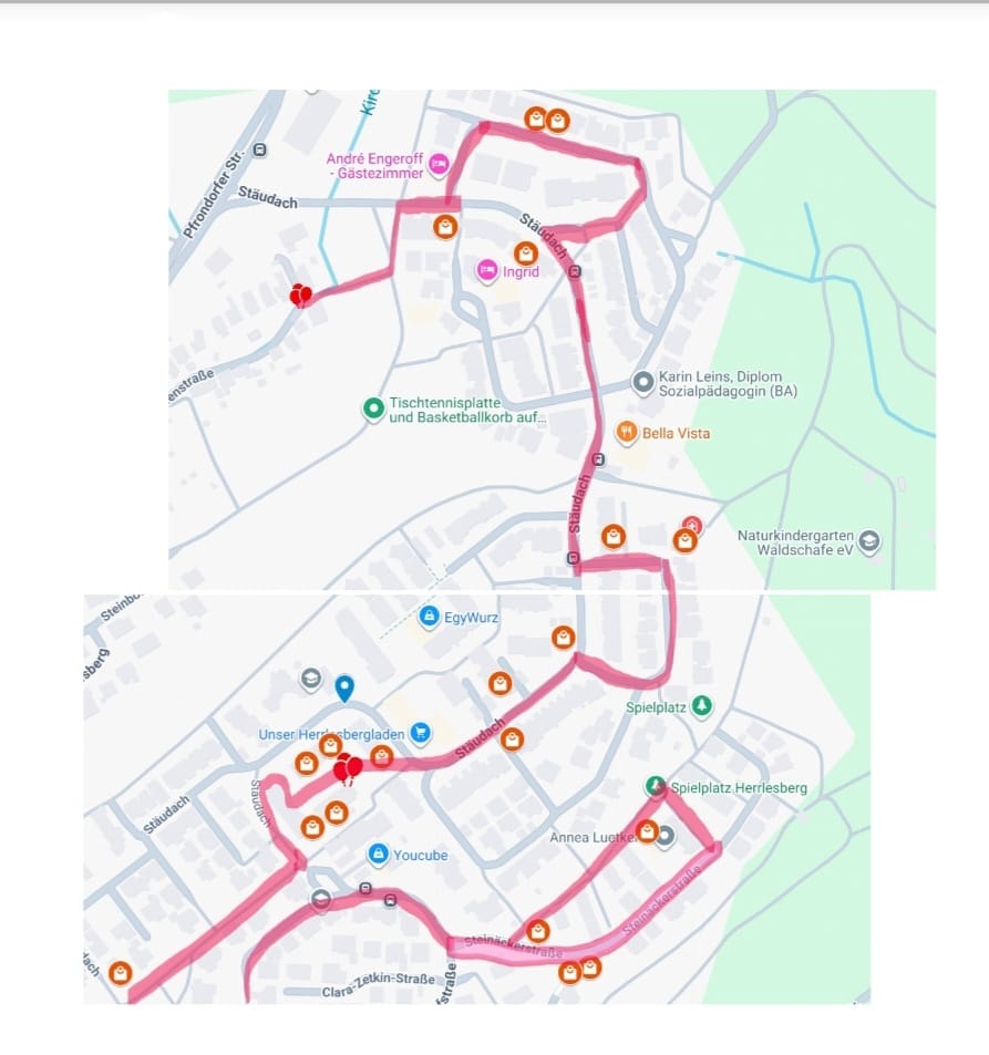 Herrlesberg Nachbarschaftsflohmarkt Route